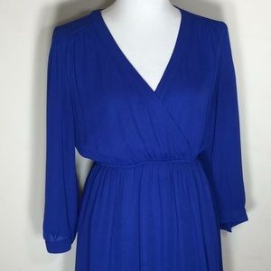 Elastic Waist 3/4 Sleeve Fully Lined Dress